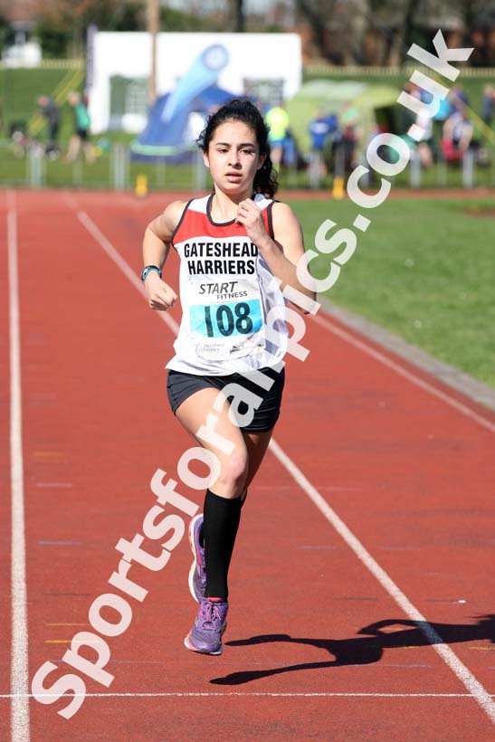 Womens Under-17s 5k Road Race, Stanley Park, Blackpool. Photo: David T. Hewitson/Sports for All Pics
